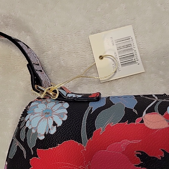 Trina Turk Black Multi-Color Floral Crossbody Purse - Picture 12 of 15